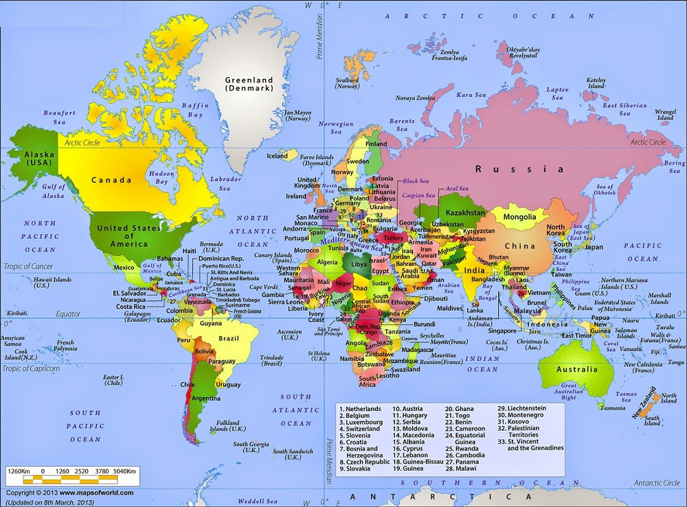 peta dunia